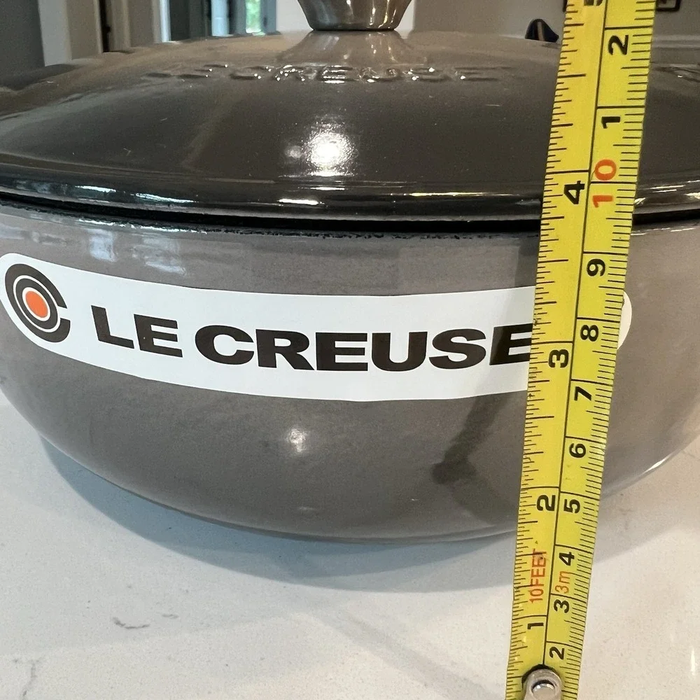 Le Creuset Signature 3.5‎ Qt Cast Iron Braiser #24 Oyster Flint Gray NIB NOS